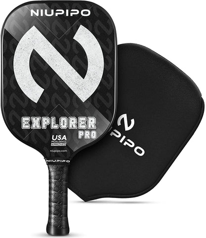 Pickleball Paddles Set of 2/4/1, USAPA Approved Carbon Fiber & Fiberglass Hybrid, Easy Power, Polypropylene Honeycomb Core, Cushioned 4.72" Grip, Bag/Cover, Pickleball Paddle Set for Men Women