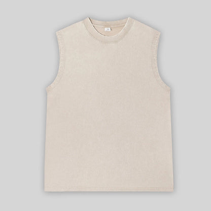 Vintage Acid Wash Cotton Tank Tops