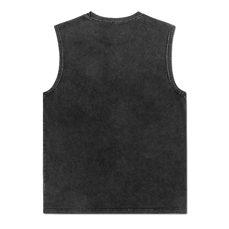 Vintage Acid Wash Cotton Tank Tops