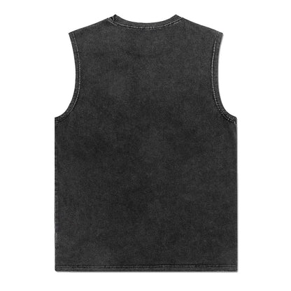 Vintage Acid Wash Cotton Tank Tops