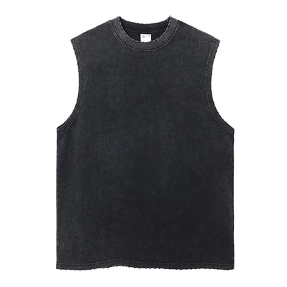 Vintage Acid Wash Cotton Tank Tops