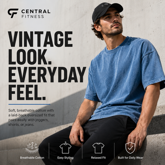Acid Wash Oversized Tee — Gym to Street