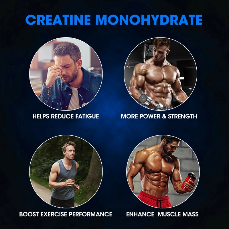 Creatine Supplements Monohydrate for Muscle Growth Endurance and Energy Support Boost Athletic Performance